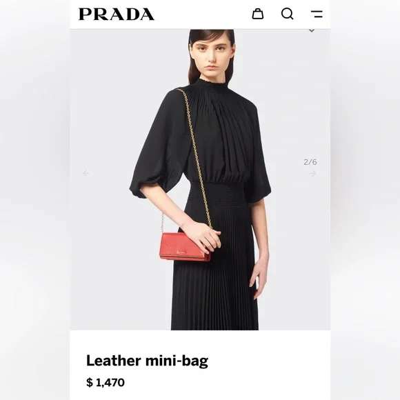 ONE OF A KIND - PRADA Mini Wallet Bag, Fiery Red - Picture 3 of 14